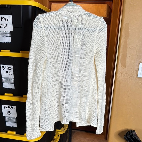 Hollister Women's Cream Open-Knit Sweater Wool Blend Size Small - Picture 5 of 6